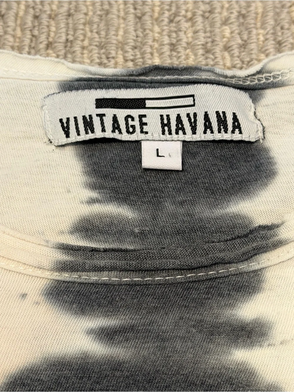 Vintage Havana Kids Black & White Tie-Dye Short Sleeve Tee